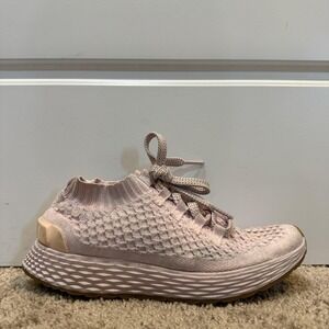 NOBULL Knit Shoes Womens Size 7.5 Pink Running Cushioned Sneakers Athletic